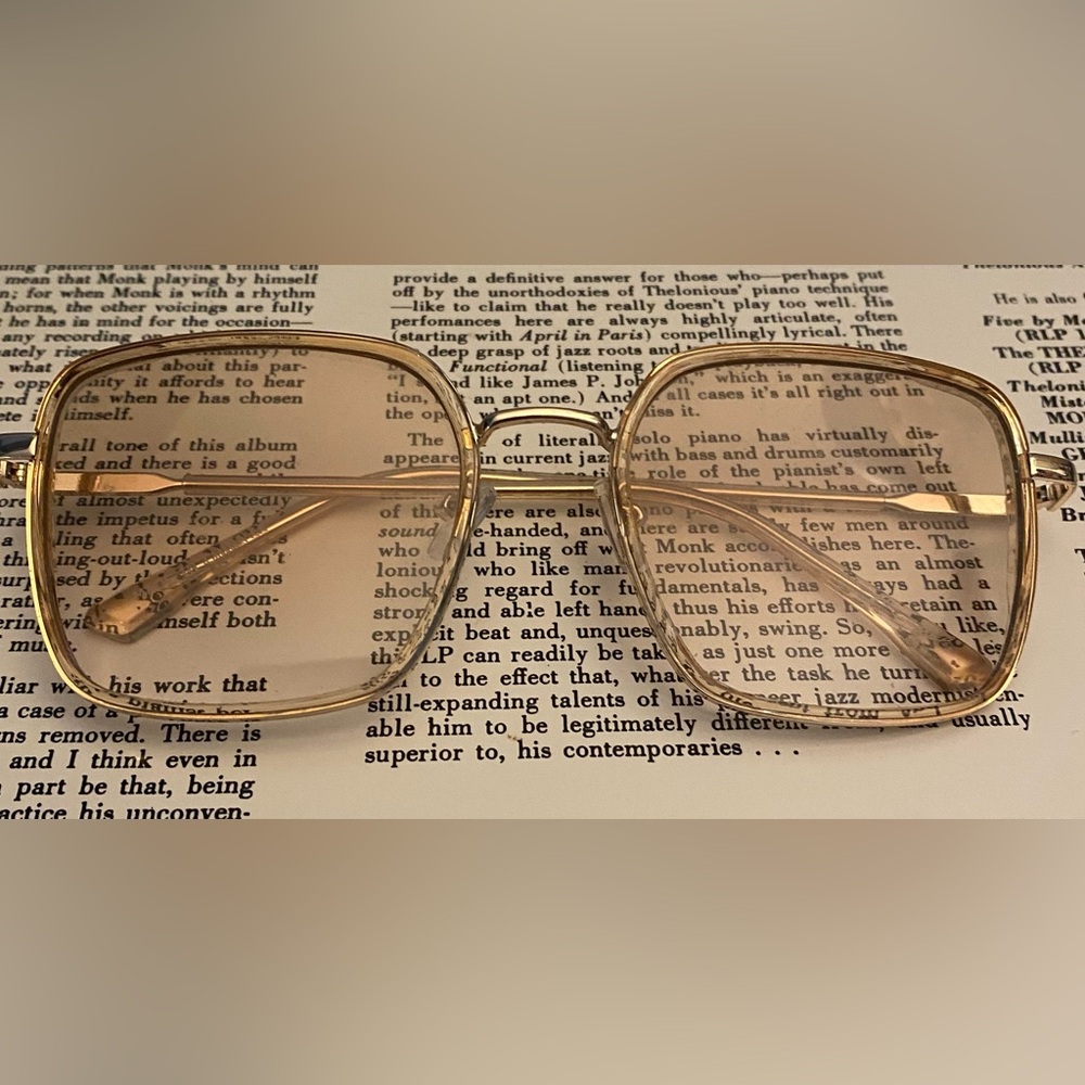 Free People Accessories Beau Square Sunglasses Ivory and Grapefruit